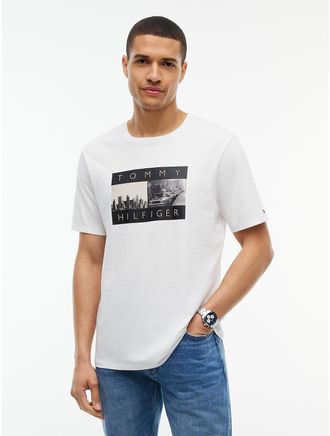 Tommy Hilfiger Mens NYC Photo Print T-Shirt - White - XXXL