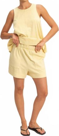 HYFVE Sleeveless Top & Shorts Set In Butter Yellow