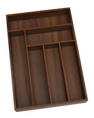 Lipper International Acacia Flatware Organizer, 6 Compartments