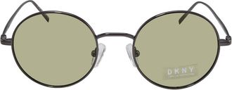 DKNY Green Round Ladies Sunglasses DK105S 033 47