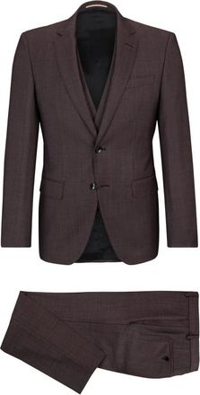 HUGO BOSS Hugo Boss-Pak 3 Delig - Heren - Business pakken - Rood - L - Kostuums