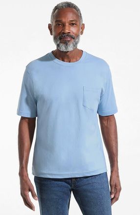 Lands End Super-T Short Sleeve T-Shirt with Pocket in Oasis Blue at Nordstrom, Size Xx-Large