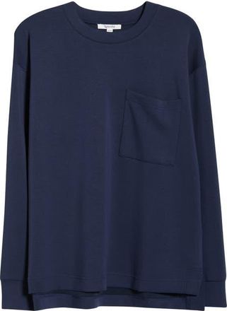 Splendid ScubaSoft Crewneck Sweatshirt in Navy Blue at Nordstrom, Size X-Large