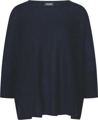Joop Losvallende kasjmier trui - Dames - Cashmere truien - Blauw - M - Kasjmier - Truien & Vesten