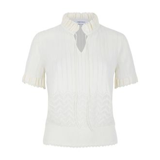 Alexander McQueen Round-neck Knitwear - Knitwear - Mujer - Blanco - XS