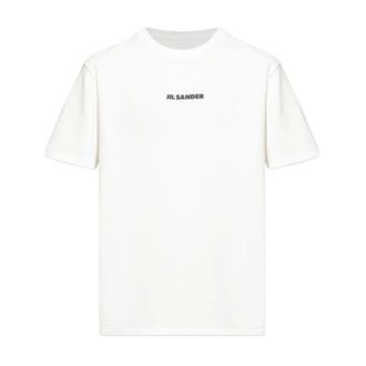 Jil Sander T-Shirts, male, White, Size: XL Logo T-Shirt