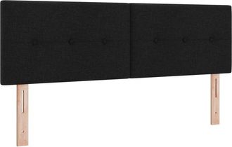 vidaXL vidaXL LED Headboard Button Tufted Black 72 cm Fabric