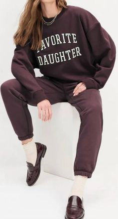 Favorite Daughter Collegiate Sweatshirt In Burgandy