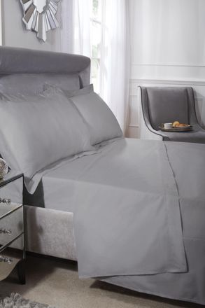 Emma Barclay 400 Thread Count Cotton - Extra Deep Fitted Sheet in Silver Grey - Super King - Emma Barclay | TJ Hughes