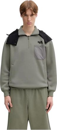 Neighborhood MAP Afneembare Hoodie LS - Heren - Vesten met rits - Grijs - M - Polyester - Hoodies & sweatvesten