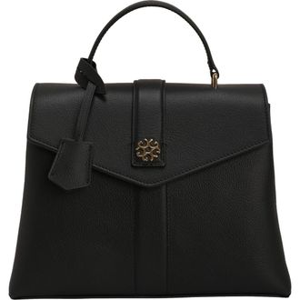 Gorski Leather Bag with Crossbody Strap in Black at Nordstrom