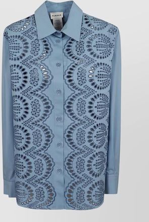 Parosh long sleeve shirt embroidered design detail