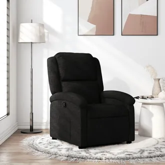 vidaXL Sill&oacute;n Reclinable De Tela Negro Vidaxl
