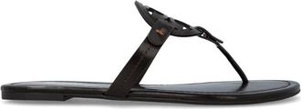 Tory Burch Flip-flops Miller - Dames - Slippers - Bruin - 35 EU - Leer - Schoenen