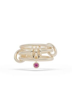 Spinelli Kilcollin Piera Linked Rings in Yellow Gold at Nordstrom, Size 7