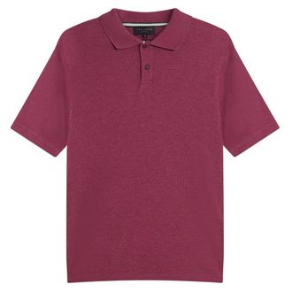Ted Baker Redman Regular Getextureerd Fuchsia Poloshirt