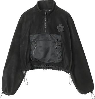 Cecilie Bahnsen Giacca a vento Bastian a fiori - Nero