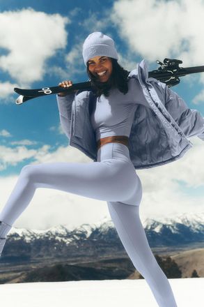 Alo | 7/8 High-Waist Airbrush Legging in Winter Frost Blue, Size: Medium