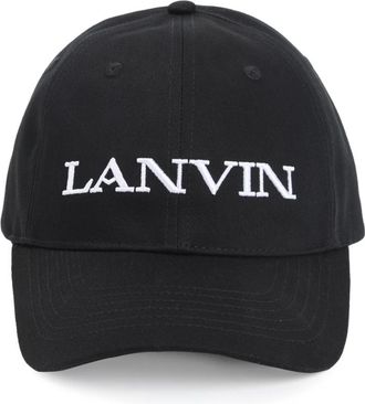 Lanvin Logo Baseballpet - Heren - Petten - Zwart - 58 CM - Katoen - Accessoires