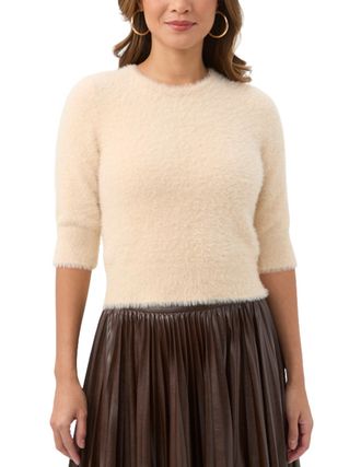Trina Turk Maliah Fuzzy Sweater In Poplar
