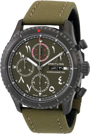 Breitling AVIATOR 8 Chronograph Automatic Chronometer Green Dial Mens Watch M133161A1L1X2