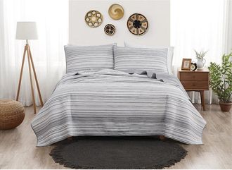 Brooklyn Loom Noah Stripe Yarn Dye Quilt Set