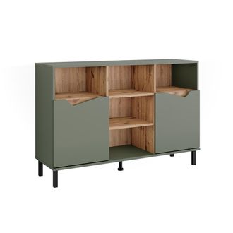 Vicco Aparador Marelle, Verde/artesano, 120 X 81.3 Cm Con 2 Puertas, Vicco
