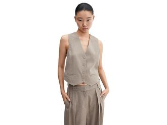 Mango Victoria Waistcoat (Grey Polka Dot) Womens Vest