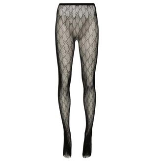 Gucci Interlocking G Tights - Dames - Ondergoed - Zwart - Maat: M Polyamide