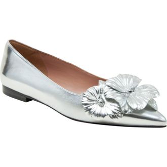 Linea Paolo Nerine Pointed Toe Flat in Silver at Nordstrom Rack, Size 5.5
