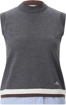 Msgm Top in lana merino - - Knitwear - Donna - Grigio - S