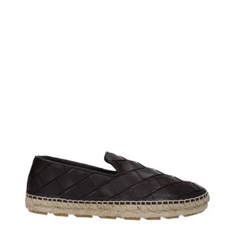 Bottega Veneta Espadrillas Jack Donna Pelle Marrone/Cioccolato Fondente