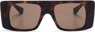 Gucci Occhiali da sole squadrati - Marrone