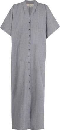 Cortana Camila Shirt Dress - Dames - Maxi kleedjes - Blauw - XS - Linnen - Kleedjes