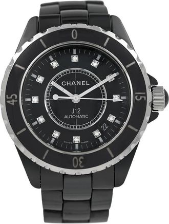 Chanel Pre-owned Chanel J12 Black Diamond Black Dial Unisex Watch H1626
