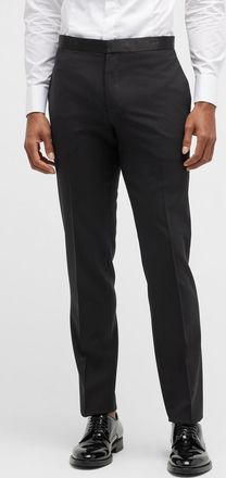Theory Mens Mayer Stretch-Wool Tuxedo Pants