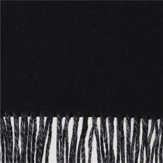 Jacquemus Wool With Maxi Logo Scarf - Black