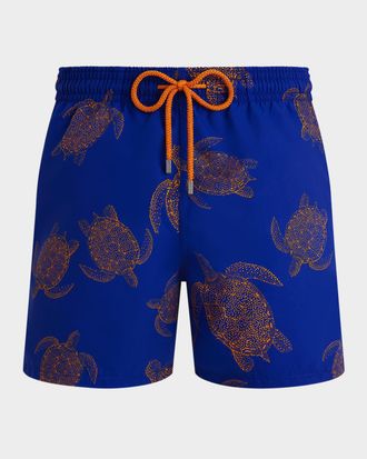 Vilebrequin Men & apos;s Tortues Galuchat Swim Trunks
