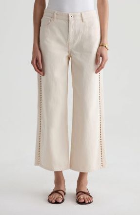 AG - Adriano Goldschmied Saige Mid Rise Ankle Wide Leg Jeans in Fresh Air at Nordstrom, Size 27