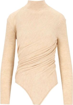Diesel Top de punto - Tops - Mujer - Beige - L