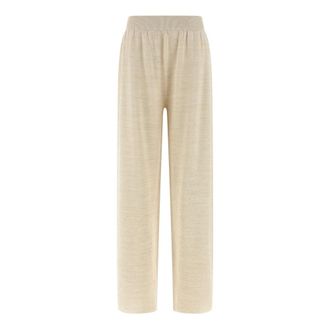 Fabiana Filippi Wide Trousers, female, Beige, Size: M Wide Trousers