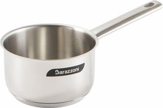None Barazzoni Chef Line Casseruola manico lungo, Acciaio inox 18/10, Diametro cm 14, Litri 0.8. Made in Italy