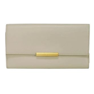 Bottega Veneta Pre-owned Wallets, female, White, Size: ONE SIZE Pre-owned Continental Trifold Long Wallet