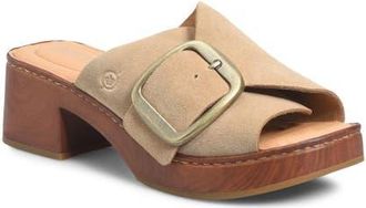 B&oslash;rn Bangle Platform Slide Sandal in Taupe Suede at Nordstrom, Size 11