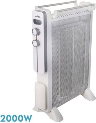 Fabrilamp Fabrilamp - Radiador Mica Caicos 2000w 4 Elem Blanco/gris 3potencias Antivuelco, Prot. Sobre Calent. 63,5x53x21 Cm