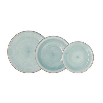 Quid Vajilla Mesa Rda 18pz Gres Verde Agua Vita Quid