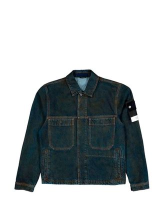 Stone Island Laser Pigment Indigo Denim Biker Jacket