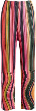 Pleats Please Issey Miyake Pantaloni Warp - Rosa