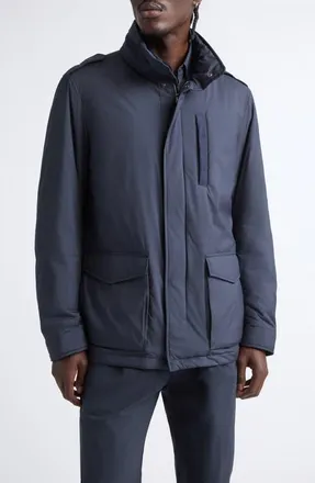 Herno Matte Field Jacket in 9200 Navy at Nordstrom, Size 46