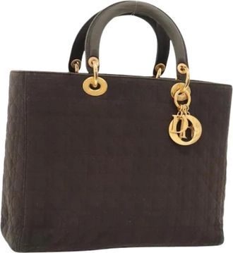 Dior Pre-owned Handbags, female, Brown, Size: ONE SIZE Pre-owned Nylon Hand Bag
